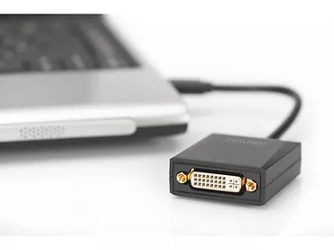 Digitus Adapter graficzny DVI 1080p FHD na USB 3.0, aluminiowy