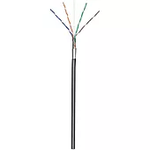 Kabel skrętka zewnętrzna F/UTP Cat5e 4x2 drut CCA 305m czarny