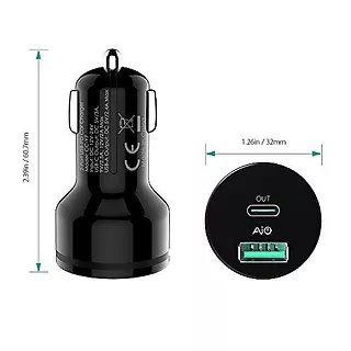 CC-Y7 ultraszybka ładowarka samochodowa 2xUSB Power Delivery 2.0 5.4A 36W