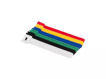 LANBERG Organizer kabli - rzep 12mm x 15cm multicolor 12 sztuk