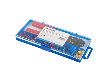 LANBERG Zestaw złączy do kabli + zaciskarka r&oacute;żne rodzaje 100 sztuk w pudełku