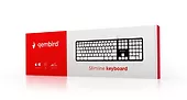 Gembird Klawiatura X-slim USB czarno-biała