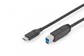 ASSMANN Kabel połączeniowy USB 3.1 Gen.2 SuperSpeed+ 10Gbps Typ USB C/B M/M Power Delivery, czarny, 1m
