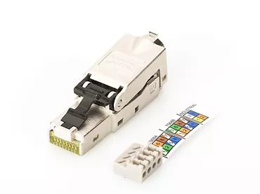 Digitus Wtyczka ekranowana RJ45 kat.6A do montażu AWG 22-27, 10 GBit Ethernet, PoE+