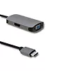 Qoltec Adapter USB typ C męski/ HDMI żeński/ VGA żeński