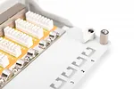 Digitus Patch panel 10 cali 12-port&oacute;w RJ-45 Kat.6 ekranowany 1U kompletny LSA, wspornik kablowy, szary