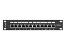 LANBERG Patch Panel 12 Port 1U 10 cali kat.5e ekranowany czarny