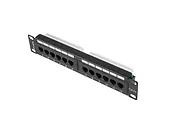 LANBERG Patch Panel 12 Port 1U 10 cali kategoria 5e czarny