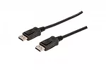 ASSMANN Kabel połączeniowy DisplayPort z zatrzaskami 1080p 60Hz FHD Typ DP/DP M/M czarny 1m