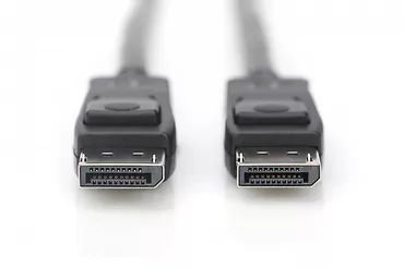 ASSMANN Kabel połączeniowy DisplayPort z zatrzaskami 8K 30Hz UHD Typ DP/DP M/M czarny 2m