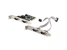 LANBERG Karta PCI Express - COM 9Pin x4 + Śledzie Low Profile