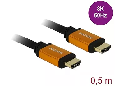 Delock Kabel HDMI M/M v2.1 8K 60Hz czarny 0,5m
