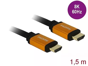 Delock Kabel HDMI M/M v2.1 8K 60Hz czarny 1,5m