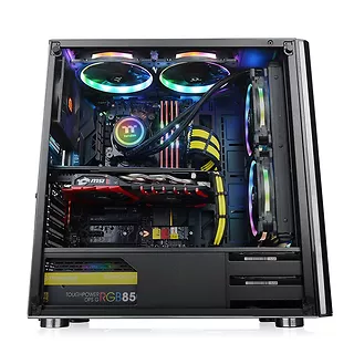 Thermaltake Obudowa V200 szkło hartowane RGB czarna