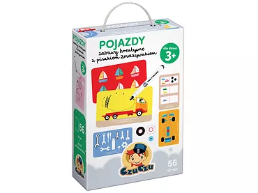 Czuczu Pojazdy Zabawy kreatywne z pisakiem zmazywakiem