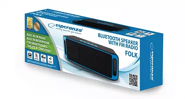 Esperanza Głośnik Bluetooth FM Folk czarno-niebieski
