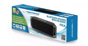 Esperanza Głośnik Bluetooth FM Folk czarno-szary