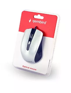 Gembird Mysz optyczna USB czarno-srebrna