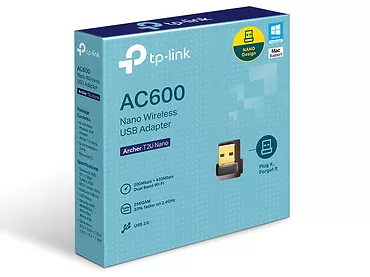 TP-LINK Karta sieciowa Archer T2U USB Nano AC600