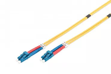 Digitus Patchcord FO Singlemode 09/125 OS2 LC-LC duplex 5m żółty