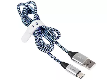 Tracer Kabel USB 2.0 Type-C A męski - C męski 1,0m czarno-niebieski