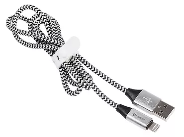 Tracer Kabel USB 2.0 iPhone AM lightning 1,0m czarno-srebrny