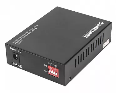 Media konwerter Gigabit PoE+  1000Base-T RJ45/1000Base-LX (SC) SM 20km