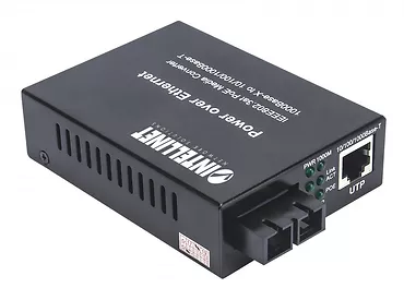 Media konwerter Gigabit PoE+  1000Base-T RJ45/1000Base-LX (SC) SM 20km