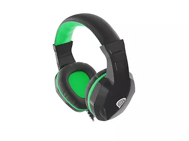 NATEC Słuchawki dla graczy Genesis Argon 100 z mikrofonem czarno-zielone