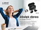 Elmak Słuchawki bezprzewodowe Bluetooth Savio TWS-04 BT 5.0 z mikrofonem i powerbankiem