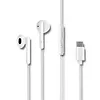 Qoltec Słuchawki dokanałowe | mikrofon | USB-C | białe