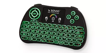 Podświetlana klawiatura bezprzewodowa RGB SAVIO KW-03 TV Box,Smart TV,konsole,PC