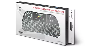 Podświetlana klawiatura bezprzewodowa RGB SAVIO KW-03 TV Box,Smart TV,konsole,PC