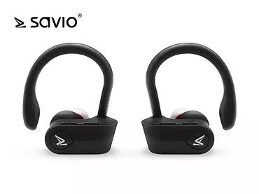 Elmak Słuchawki bezprzewodowe Savio TWS-03 Bluetooth 5.0 z mikrofonem, sportowe