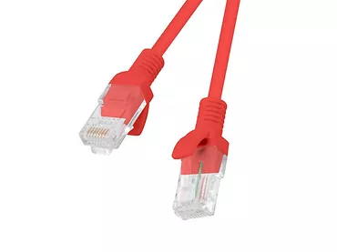 PATCHCORD KAT.5E 0.5M CZERWONY FLUKE PASSED LANBERG 10-PACK