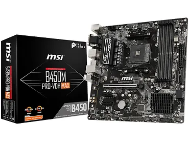 Płyta główna MSI B450M PRO-VDH MAX (AM4 4x DDR4 DIMM Mini ATX)