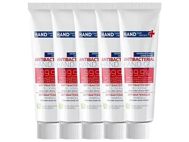 5 szt. Antybakteryjnego Żelu do rąk 100 ml Hand Care + Protect