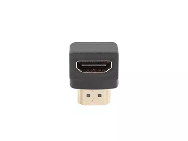 LANBERG Adapter HDMI(M) - HDMI(F) Kątowy 90 stopni dół Czarny