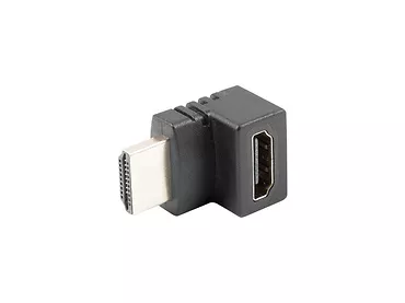 LANBERG Adapter HDMI(M) - HDMI(F) Kątowy 90 stopni górny Czarny