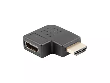 LANBERG Adapter HDMI(M) - HDMI(F) Kątowy 90 stopni prawo Czarny