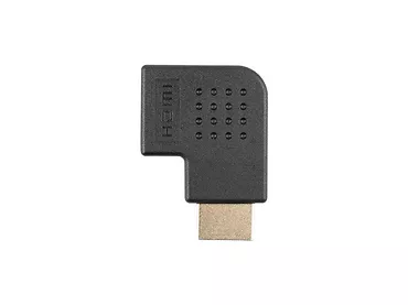 LANBERG Adapter HDMI(M) - HDMI(F) Kątowy 90 stopni prawo Czarny