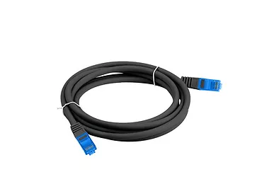 LANBERG Patchcord kat.6a S/FTP CCA 5.0m Czarny