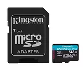 Kingston Karta microSD 512GB Canvas Go Plus 170/90MB/s Adapter