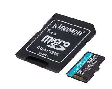 Kingston Karta microSD 512GB Canvas Go Plus 170/90MB/s Adapter