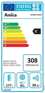 Amica Chłodziarko-zamrażarka BK3055.6NFM