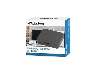 LANBERG Splitter video 2xHDMI 4K Port micro USB Czarny