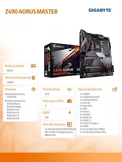 Gigabyte Płyta główna Z490 AORUS MASTER