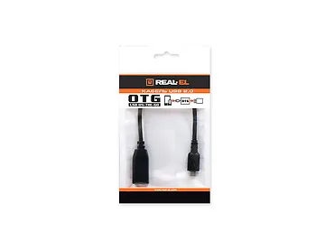 Adapter REAL-EL USB 2.0 OTG 0.1m Czarny