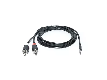 Kabel REAL-EL Audio Pro 3.5mm M – 2 x RCA M 1.8m Czarny