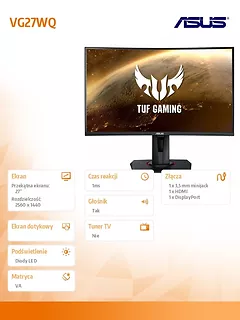 Asus Monitor gamingowy VG27WQ 27cali